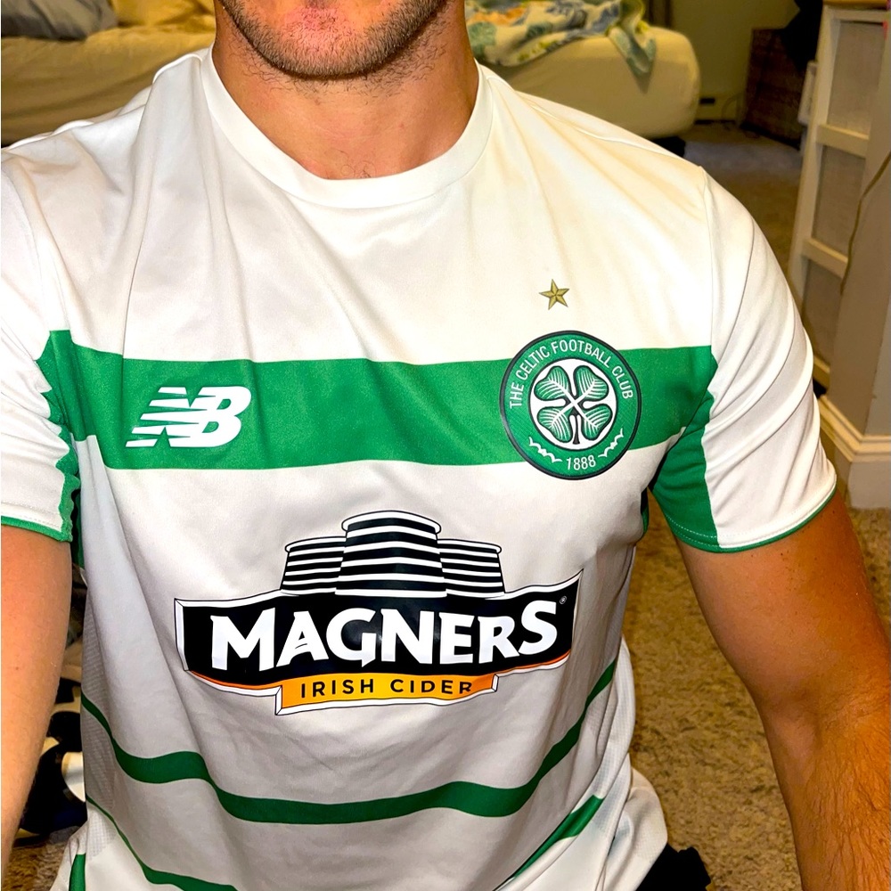 The Celtic football club jersey.